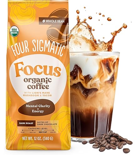 Amazon.com : Four Sigmatic Focus Mushroom Coffee | Organic Ground